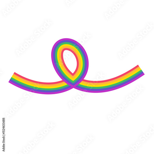 Rainbow Wavy Line Pride Decorative