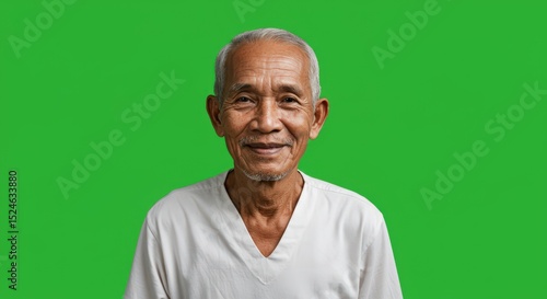 Friendly elderly man portrait ideal for healthcare, community, or aging-related marketing and web content.