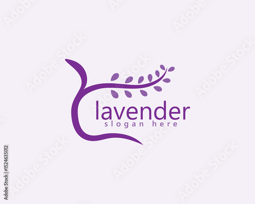 creative lavender beauty bar and perfume logo, purple lavender flowers, inspiring logo design