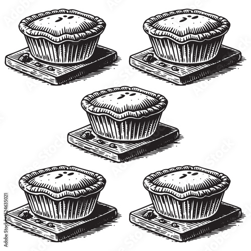 Tourtiere vector , Tourtiere lineart, clipart, Tourtiere black silhouette. Tourtiere vector bundle. Tourtiere lineart, clipart.Tourtiere black silhouette bundle. Tourtiere vector. Tourtiere Meat Pie