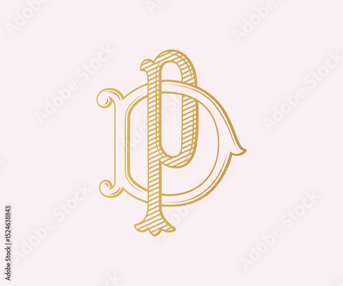 DP, PD, logo DP, Letter DP,  Monogram DP, Wedding Monogram, Wedding Logo, Logo Design , Monogram Vintage
