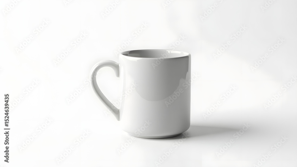 Obraz premium Ceramic mug mockup on white background 