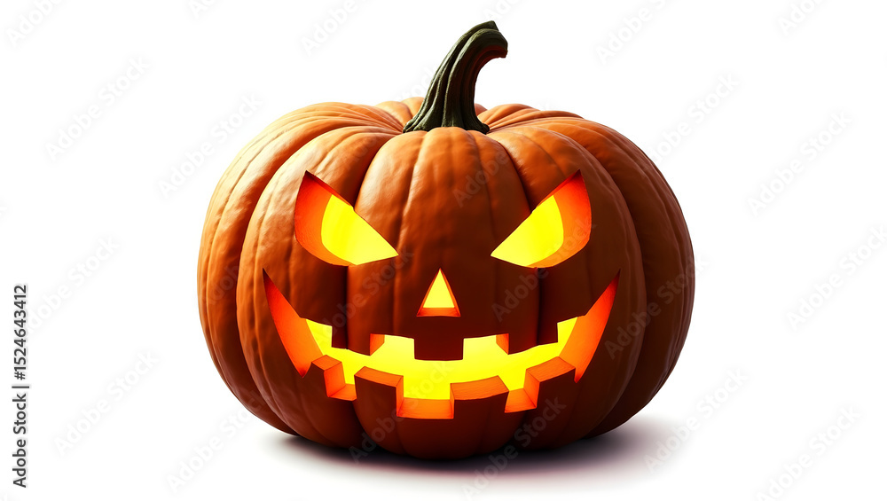 Fototapeta premium Halloween pumpkin isolated on white background 