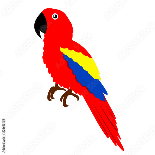 Bird art vector illustration.