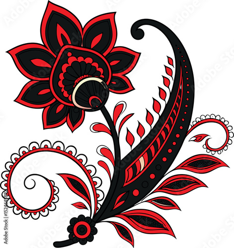 Mandala pattern in applied Thai style.