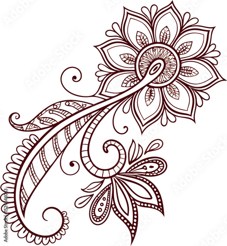 Mandala pattern in applied Thai style.