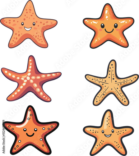 Cartoon starfish illustration material
