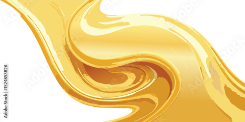 Close-up macro of swirling molten gold liquid with intricate ripples and highlights, richly textured, high dynamic range, studio lighting emphasizing shine and contrast, abstract and luxurious.