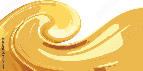 Close-up macro of swirling molten gold liquid with intricate ripples and highlights, richly textured, high dynamic range, studio lighting emphasizing shine and contrast, abstract and luxurious.