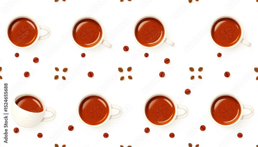 Simple, minimalist Scandinavian coffee cup seamless pattern on white background, background, coffee Simple, minimalist Scandinavian coffee cup seamless pattern on white background, background, coffee