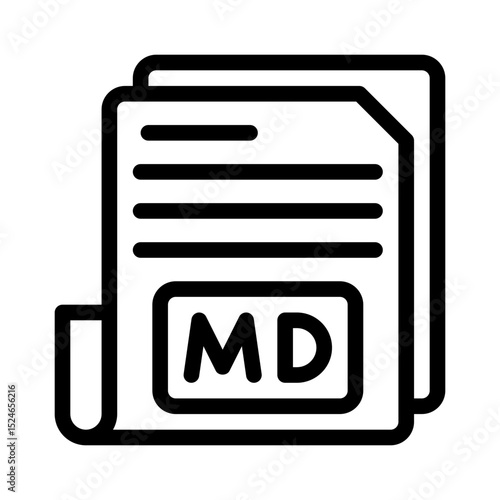 markdown file line icon