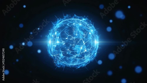 Wallpaper Mural Abstract Neon Data Sphere Representing AI Torontodigital.ca