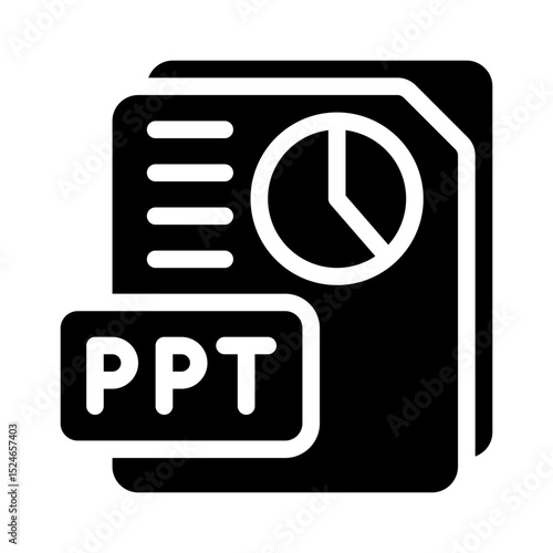 PowerPoint file glyph icon
