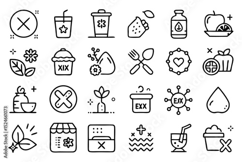 Editable detox and cleanse graphic design element isolated on transparent background