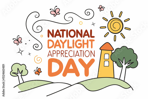 NATIONAL DAYLIGHT APPRECIATION DAY vector illustration
