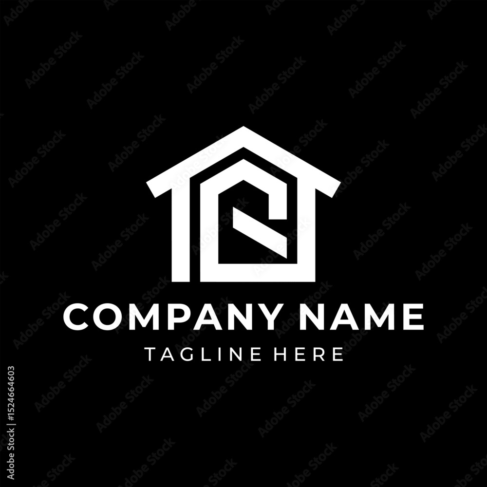 The logo design combines the letter r and a house, using white color. The logo design combines the letter r and a house, using white color.
