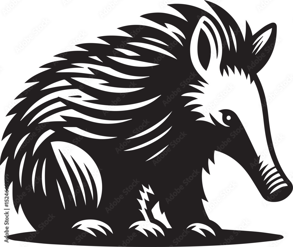 Obraz premium Aardvark vector illustration, aardvark vector illustration icon full body