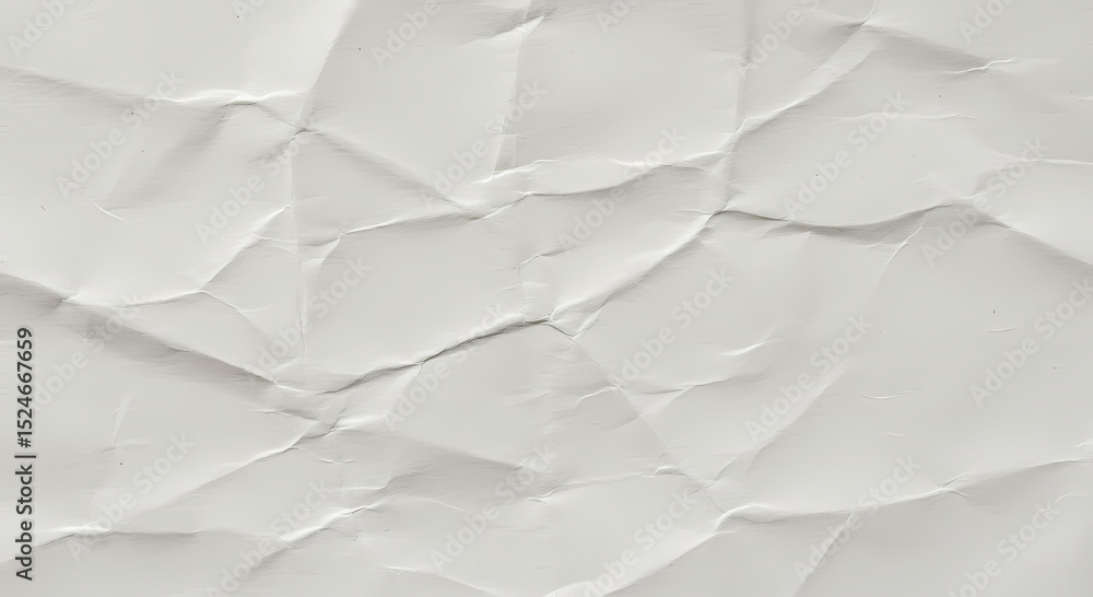 Obraz premium Crumpled White Paper Texture Background