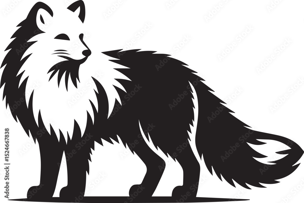 Naklejka premium vector illustration of cartoon fox, fox vector illustration, fox vector illustration icon full body