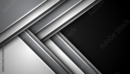 Abstract background with overlapping. Vector paper cut template with straight lines and shadows.