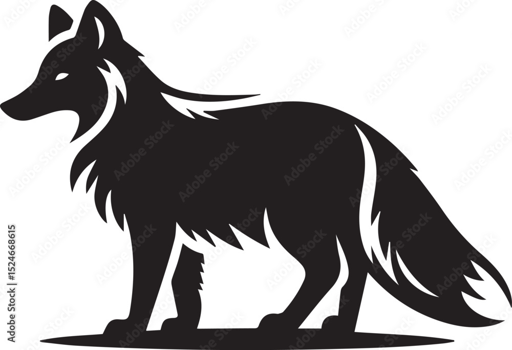 Obraz premium vector illustration of cartoon fox, fox vector illustration, fox vector illustration icon full body