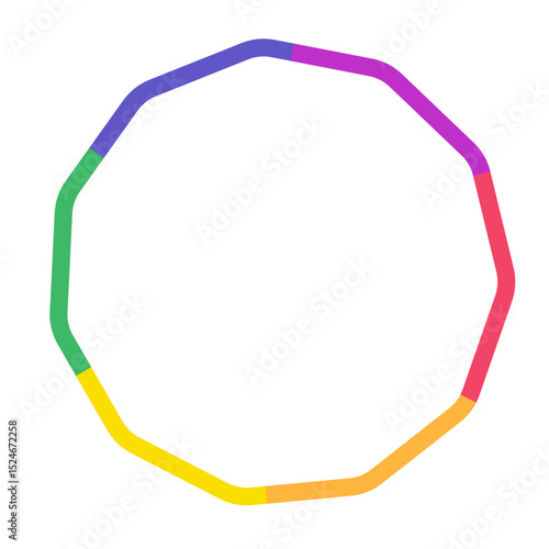 Pride Rainbow Geometric Frame