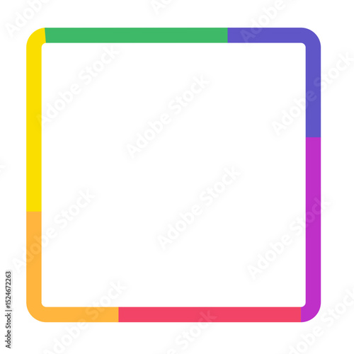 Pride Rainbow Geometric Frame
