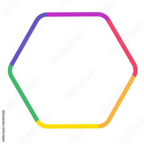 Pride Rainbow Geometric Frame