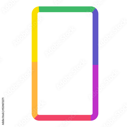Pride Rainbow Geometric Frame