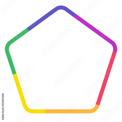 Pride Rainbow Geometric Frame