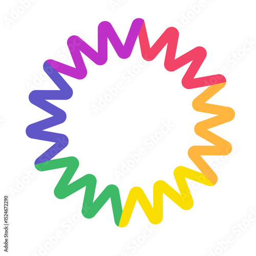 Pride Rainbow Geometric Frame