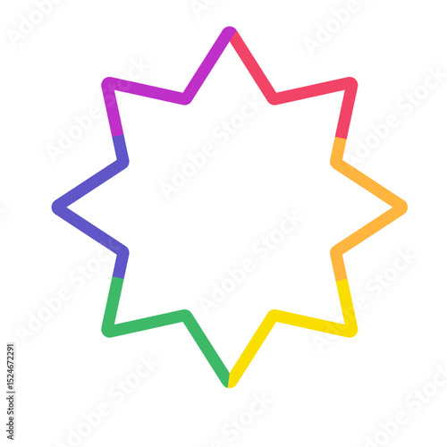 Pride Rainbow Geometric Frame