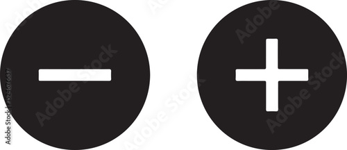 plus, minus, add, subtract, addition, subtraction, sign, symbol, icon, button, vector, illustration, 