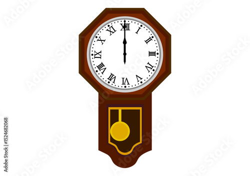 0時（12時）の掛け時計