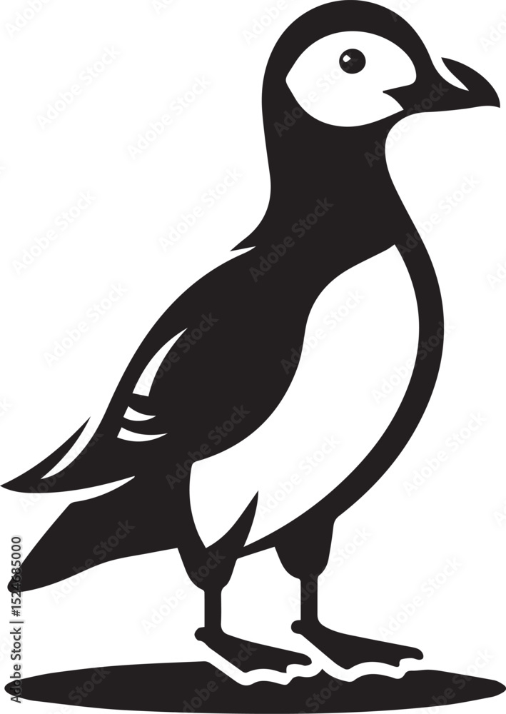 Fototapeta premium Vector Bird Logo Design, Black and White Silhouette