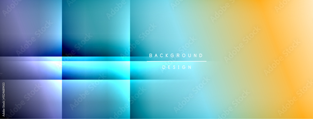 Fototapeta premium Abstract gradient rectangles overlap creating vibrant color transitions. Modern design suitable for backgrounds, banners, presentations.