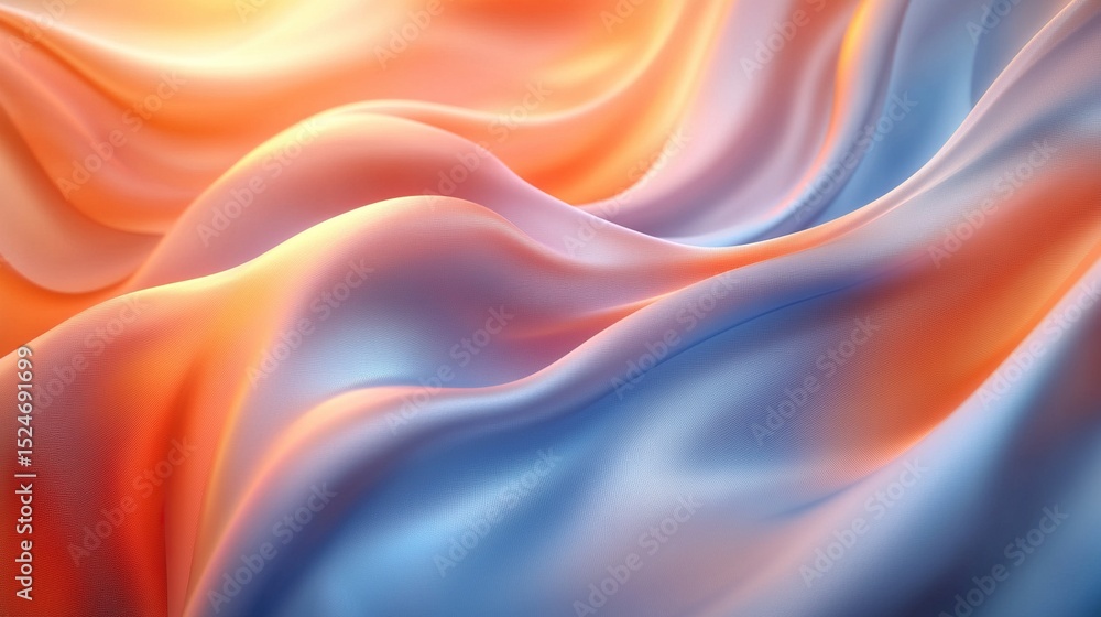 Sunset-hued silk flowing, abstract background, design Sunset-hued silk flowing, abstract background, design