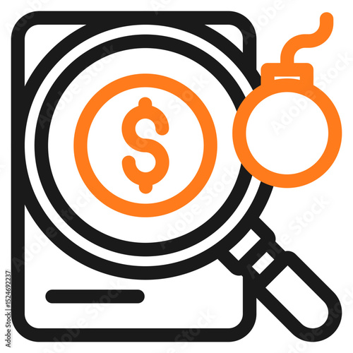 Debt Analysis Icon For Design Elements
