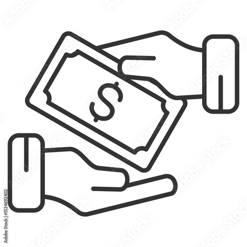 Payable Outline Icon Element For Design