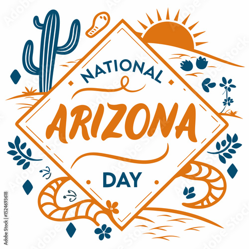 NATIONAL ARIZONA DAY vector illustration
