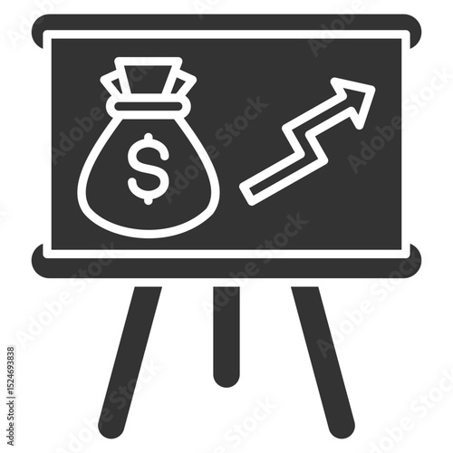 Projection Glyph Icon Element For Design