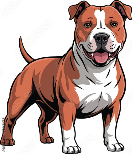 American Staffordshire Dog Vector