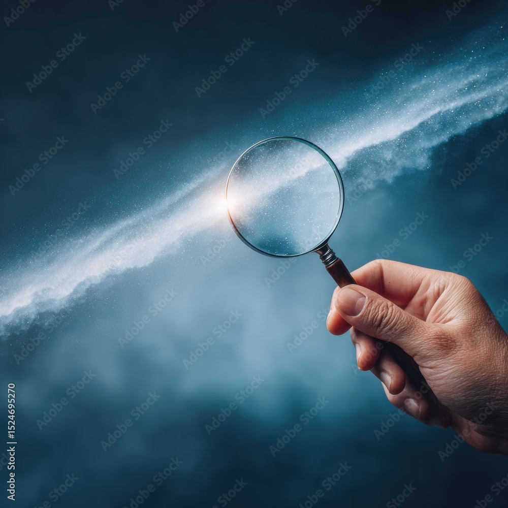 Cinematic Air Quality Inspection with Magnifying Glass Over Safe Pollution Levels, Modern Environmental Monitoring Highlighted by Dramatic Aesthetic Cinematic Air Quality Inspection with Magnifying Glass Over Safe Pollution Levels, Modern Environmental Monitoring Highlighted by Dramatic Aesthetic
