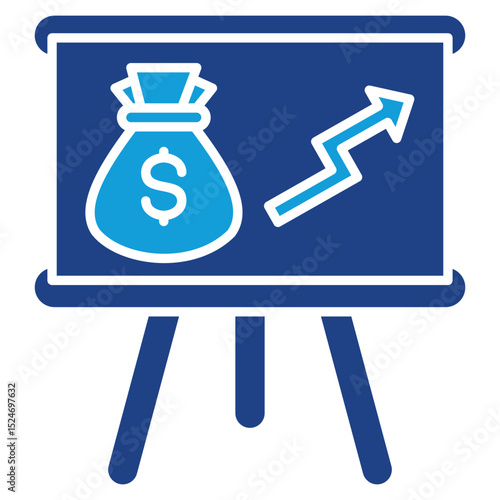 Projection Solid Icon Element For Design