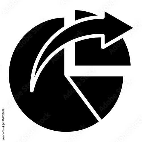Spending Pie Icon For Design Elements