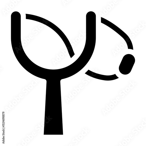 Slingshot Vector Glyph Icon Design