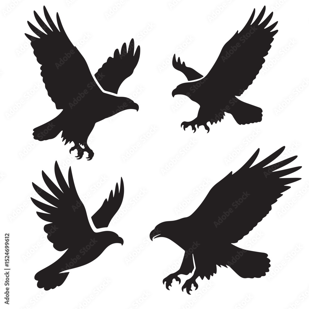 Obraz premium eagle flying silhouette