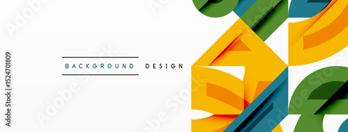 Abstract paper layers create vibrant geometric design. Colors overlap, forming dynamic visual texture. Minimalist style, clean presentation.