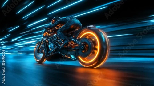 motorcycle with speed effect