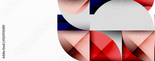 Abstract geometric shapes overlap, creating dynamic composition. Red, white, navy hues dominate design. Minimalist aesthetic. Free Download Abstract geometric shapes overlap, creating dynamic composition. Red, white, navy hues dominate design. Minimalist aesthetic. - GFXLoad